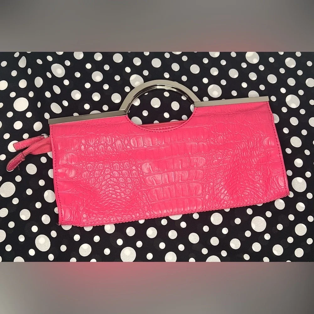 Candie's Pink Textured Clutch Wristlet